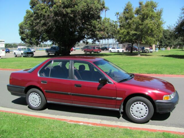1991 Red Honda Accord Sedan