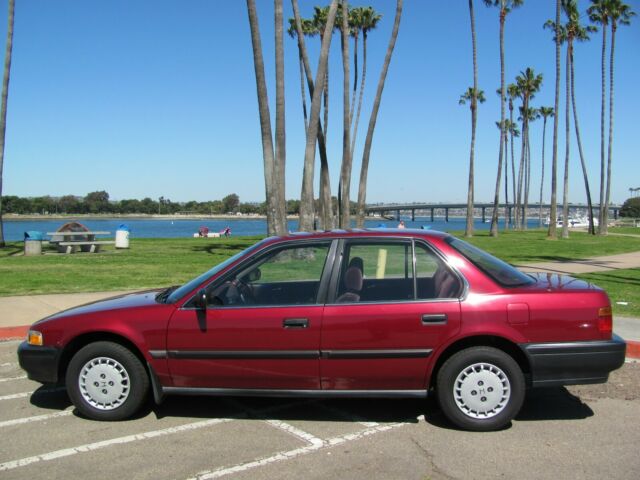 1991 Red Honda Accord Sedan
