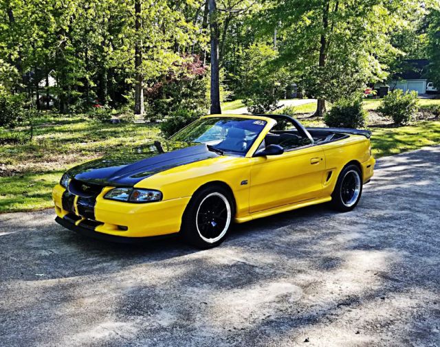 1994 Yellow Ford Mustang Convertible