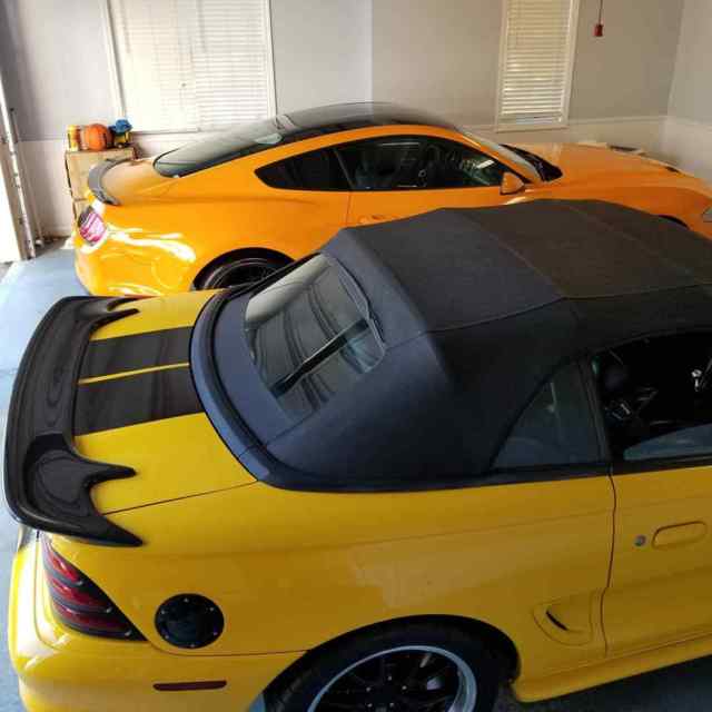 1994 Yellow Ford Mustang Convertible