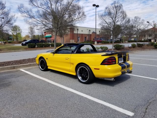 1994 Yellow Ford Mustang Convertible