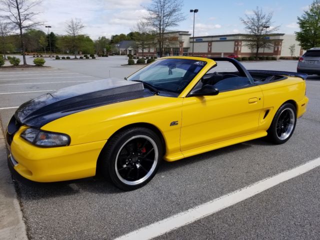 1994 Yellow Ford Mustang Convertible