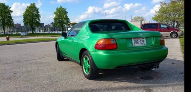 1993 Green Honda Del Sol Convertible