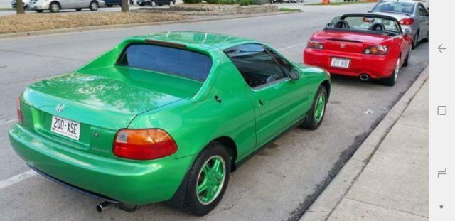 1993 Green Honda Del Sol Convertible