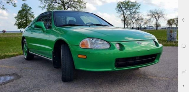 1993 Green Honda Del Sol Convertible