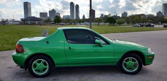 1993 Green Honda Del Sol Convertible