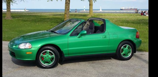 1993 Green Honda Del Sol Convertible