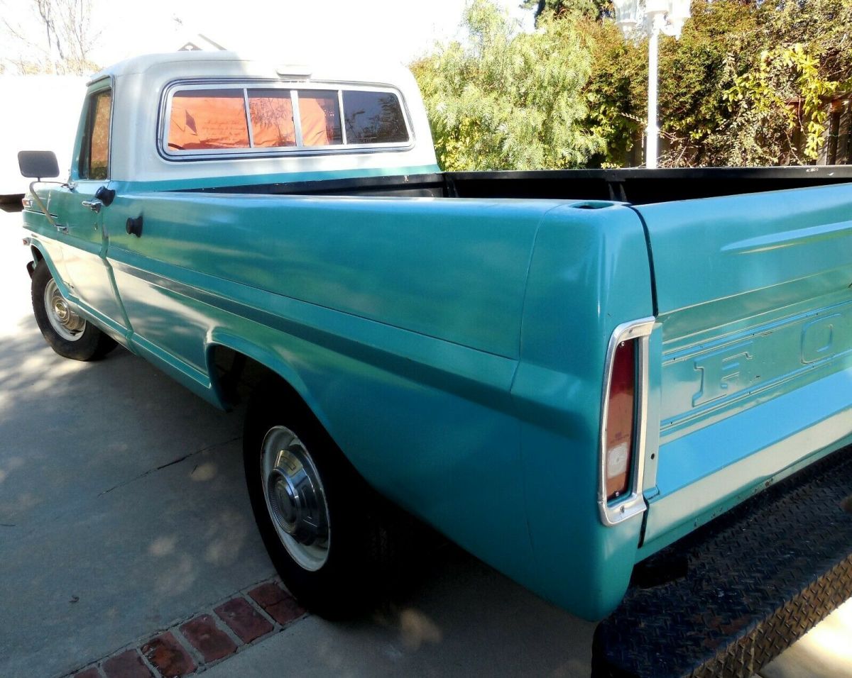 1969 Green Ford F-250 2 door pickup