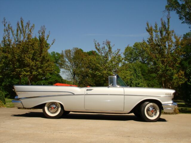 1957 Silver Chevrolet Bel Air/150/210 Convertible