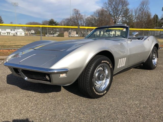 1968 Silver Chevrolet Corvette Convertible