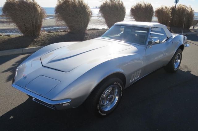 1968 Silver Chevrolet Corvette Convertible
