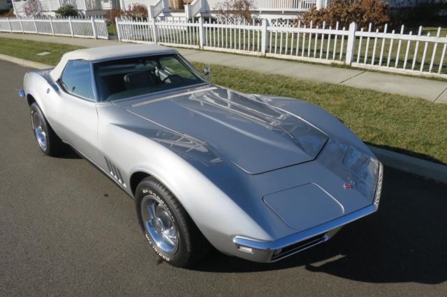 1968 Silver Chevrolet Corvette Convertible