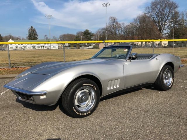 1968 Silver Chevrolet Corvette Convertible