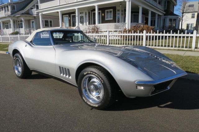1968 Silver Chevrolet Corvette Convertible