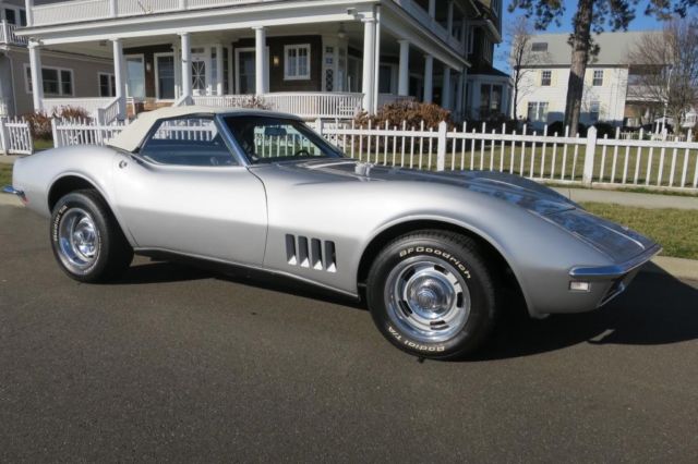 1968 Silver Chevrolet Corvette Convertible