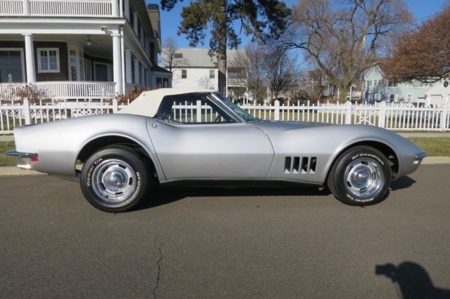 1968 Silver Chevrolet Corvette Convertible