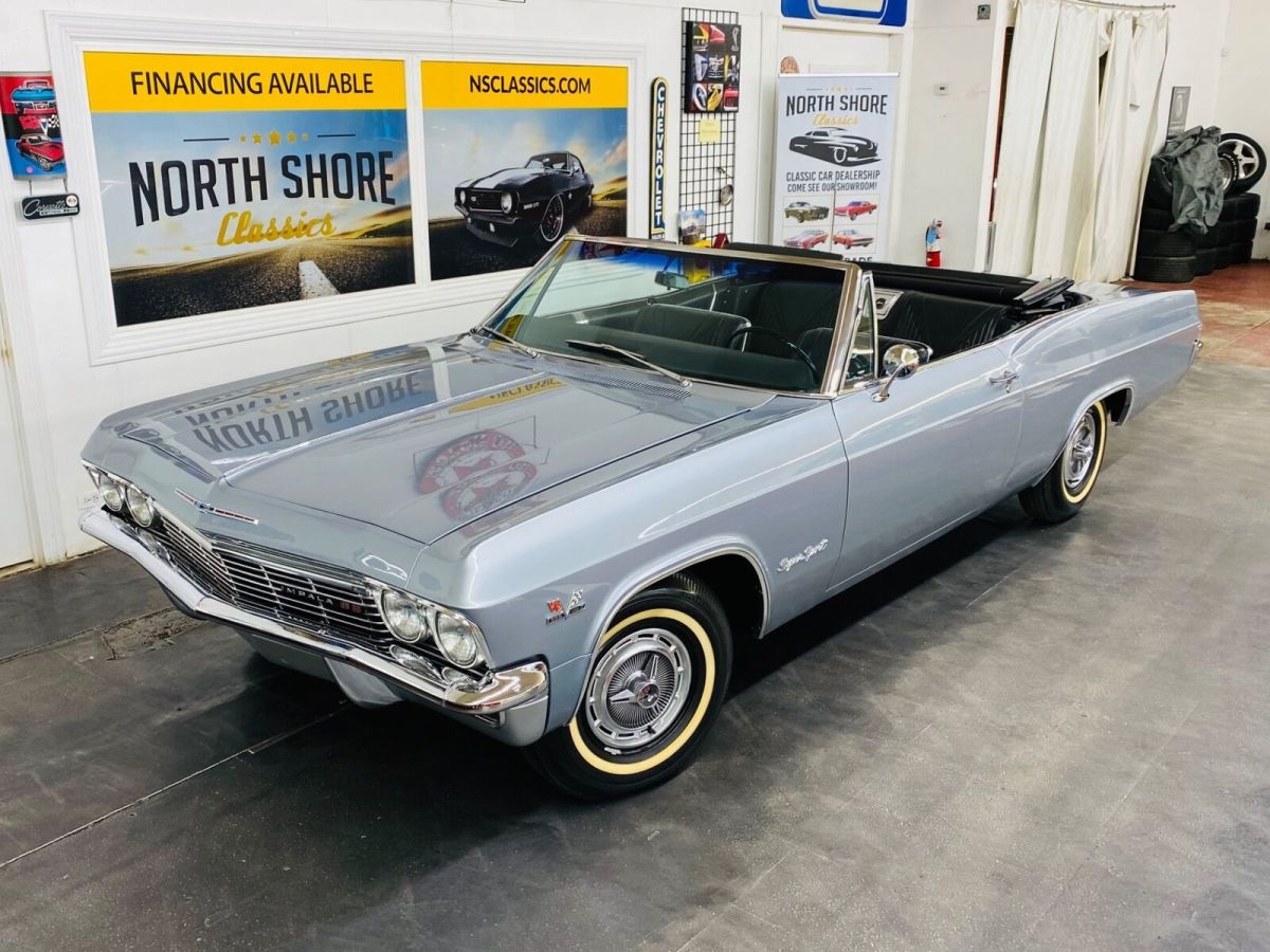 1965 Silver Chevrolet Impala Convertible