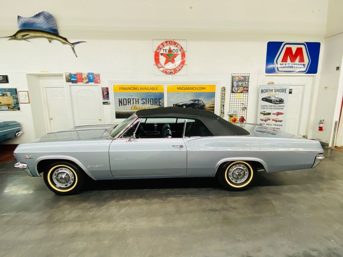 1965 Silver Chevrolet Impala Convertible