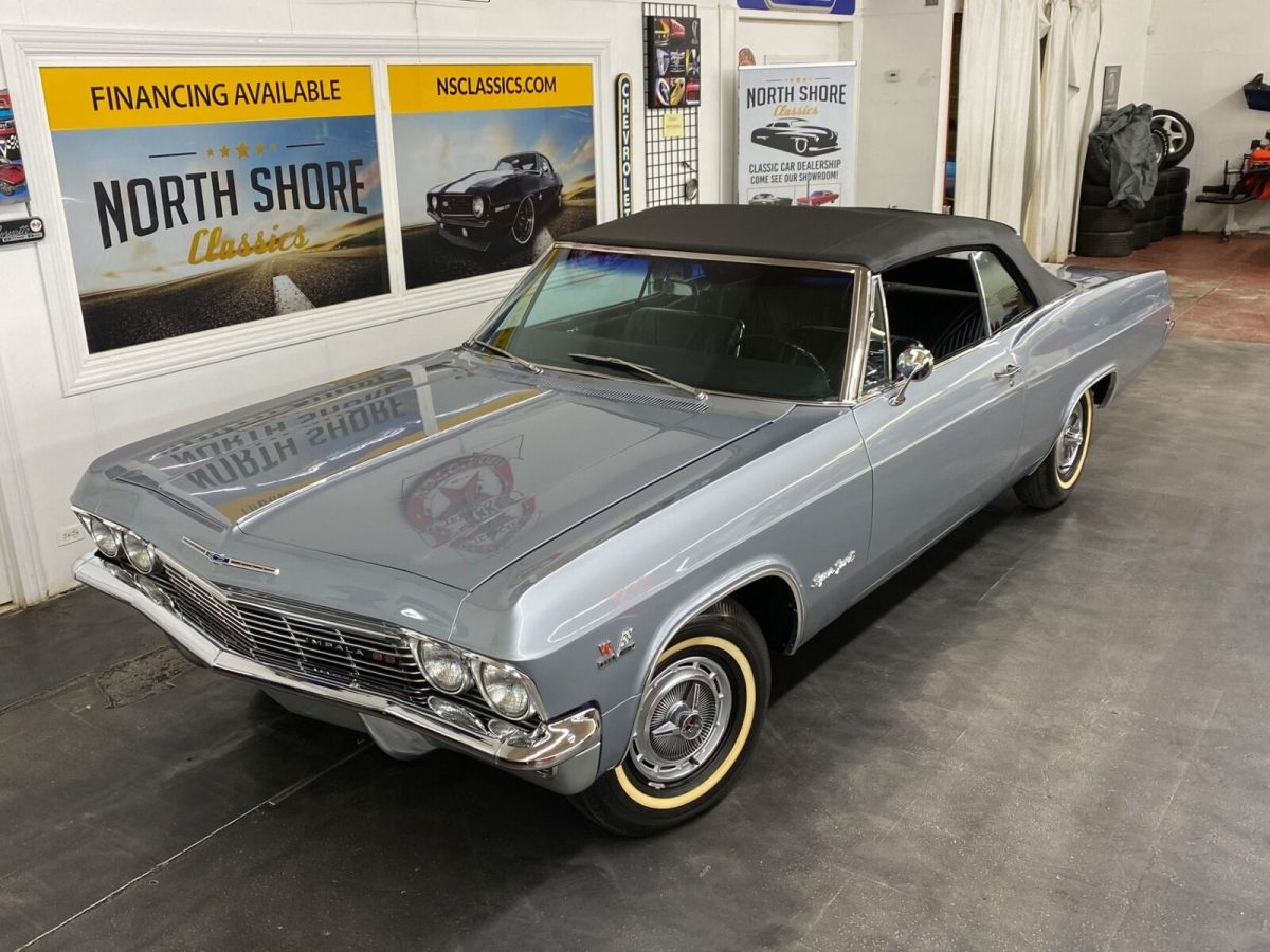 1965 Silver Chevrolet Impala Convertible