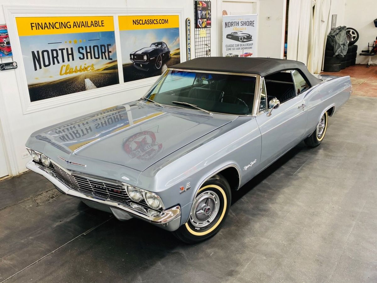 1965 Silver Chevrolet Impala Convertible