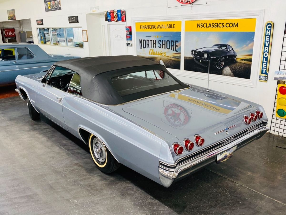 1965 Silver Chevrolet Impala Convertible