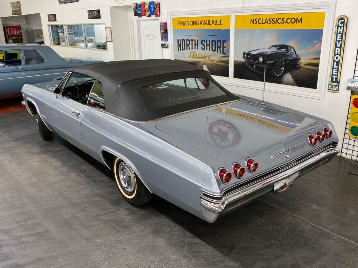 1965 Silver Chevrolet Impala Convertible