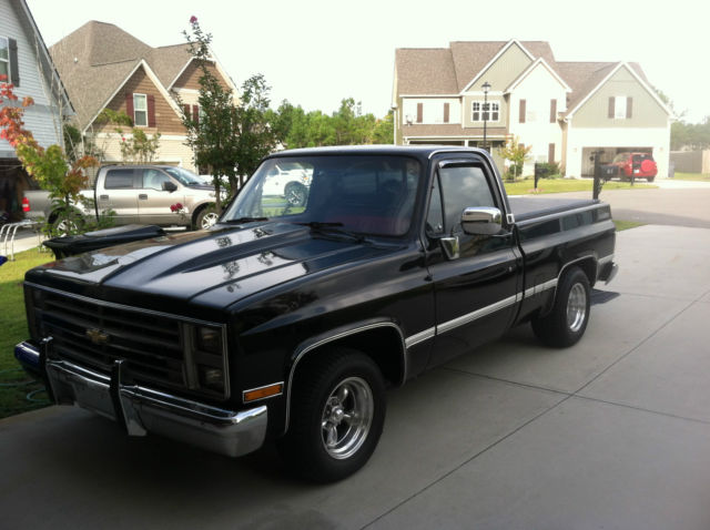 1985 Black Chevrolet C-10