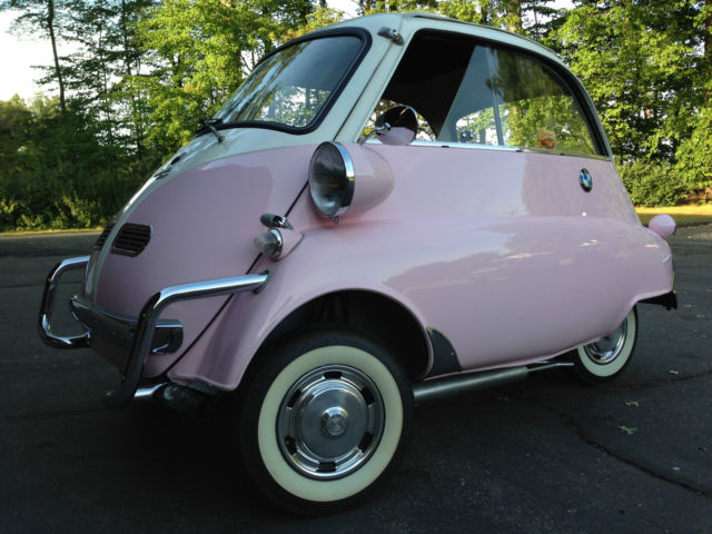 1957 white and necco wafer pink BMW Other bubble