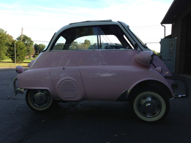 1957 white and necco wafer pink BMW Other bubble