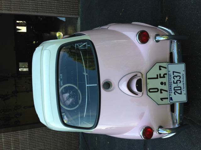 1957 white and necco wafer pink BMW Other bubble