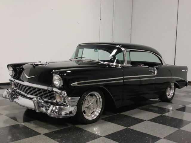 1956 Black Chevrolet Bel Air/150/210 Sedan