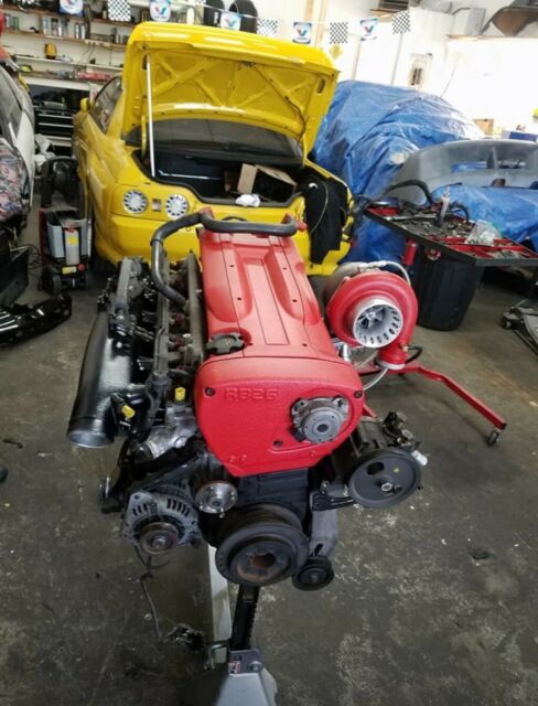 1991 Carnival yellow Nissan GT-R Coupe