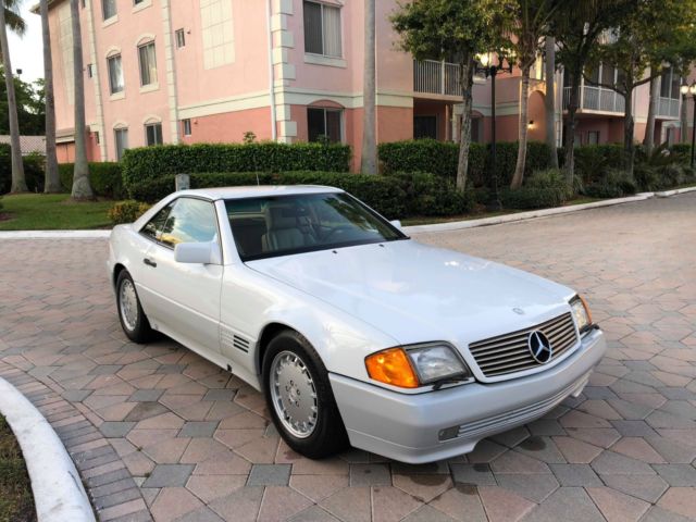 1991 White Mercedes-Benz SL-Class Convertible