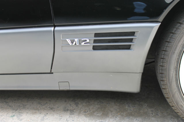 1992 Black on Silver Grey Mercedes-Benz SL-Class Convertible