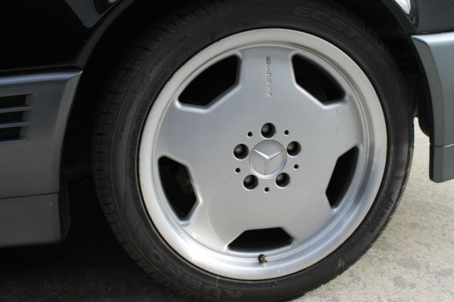 1992 Black on Silver Grey Mercedes-Benz SL-Class Convertible