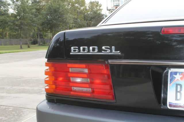 1992 Black on Silver Grey Mercedes-Benz SL-Class Convertible
