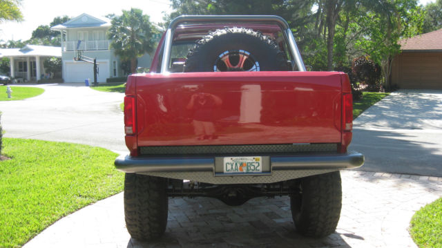 1986 Red Ford Bronco Convertible