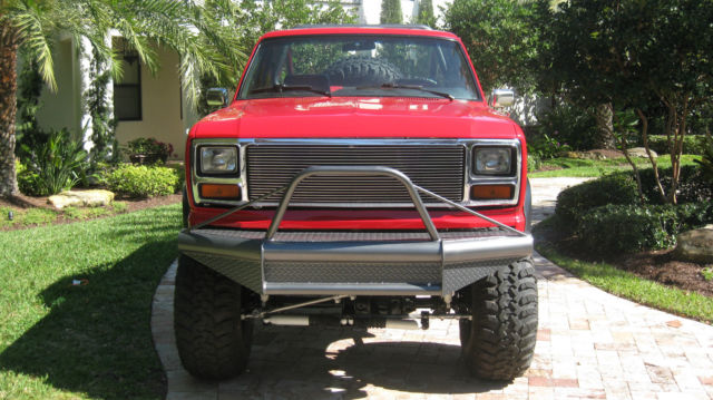 1986 Red Ford Bronco Convertible