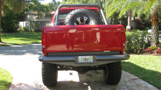 1986 Red Ford Bronco Convertible