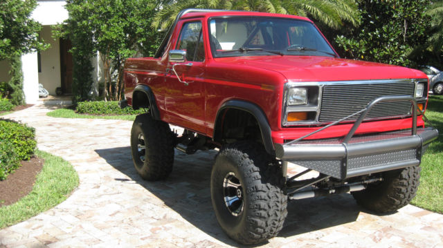 1986 Red Ford Bronco Convertible