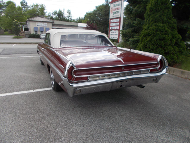 1962 Burgundy Pontiac Bonneville Convertible