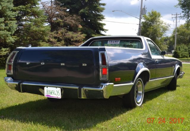 1979 Blue Ford Ranchero Standard Cab Pickup