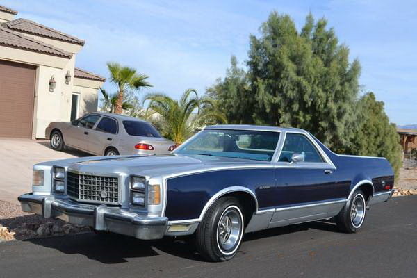 1979 Blue Ford Ranchero Standard Cab Pickup