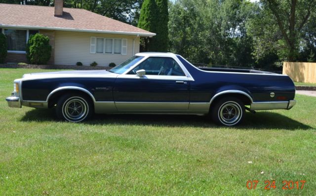 1979 Blue Ford Ranchero Standard Cab Pickup