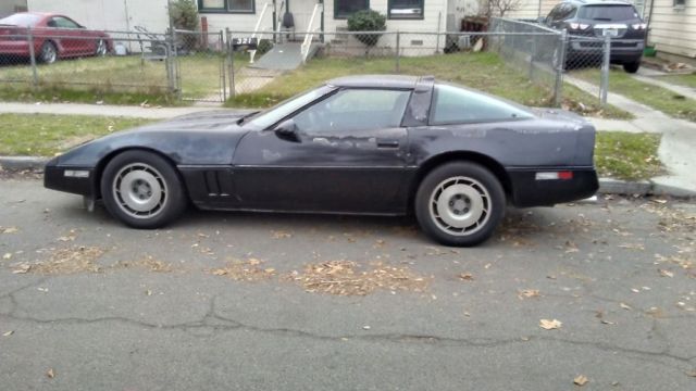 1987 Black Chevrolet Corvette Fastback