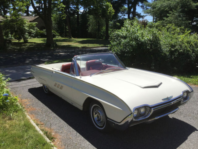 1963 White Ford Thunderbird Convertible