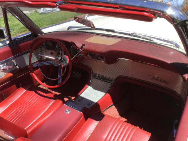 1963 White Ford Thunderbird Convertible