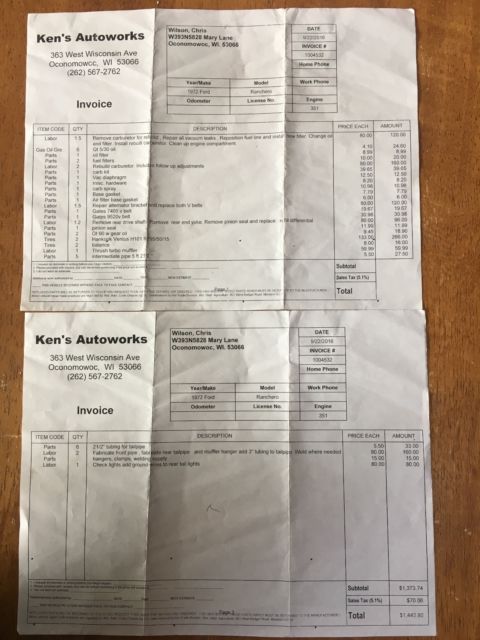 1972 White Ford Ranchero Coupe Utility