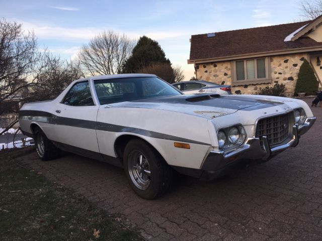 1972 White Ford Ranchero Coupe Utility