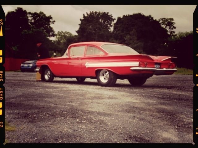 1960 Red Chevrolet Bel Air/150/210 2 Door Post